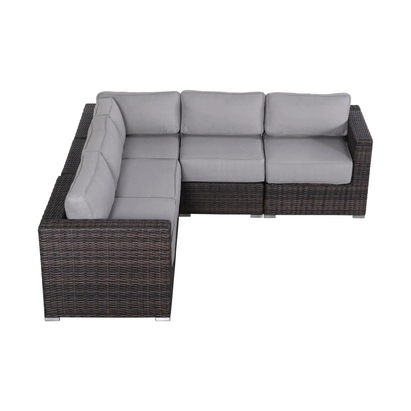 Luxurious Wicker Patio Sectional With Weather Resistant Sunbrella Cushions by HouseOfZazla