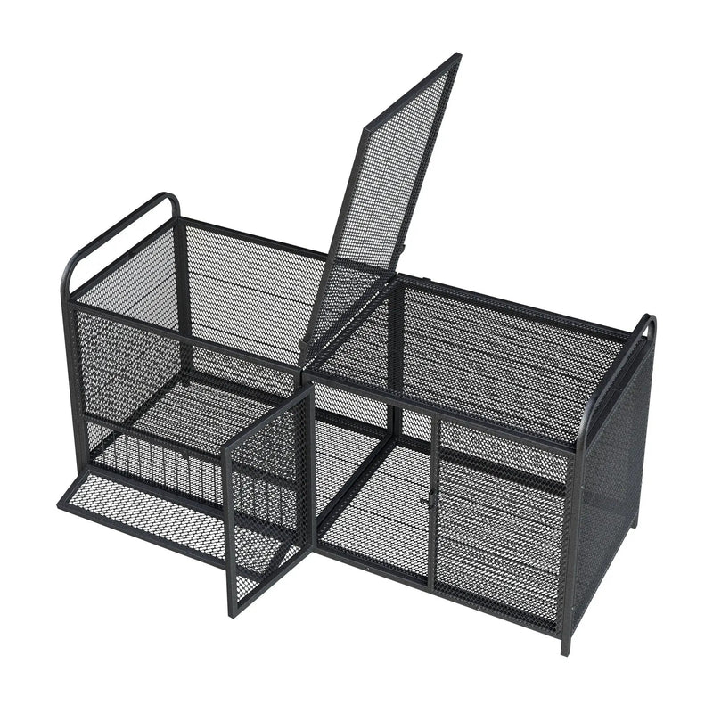 Chicken Cage, Poultry Breeding Coop - Black / Silver by HouseOfZazla