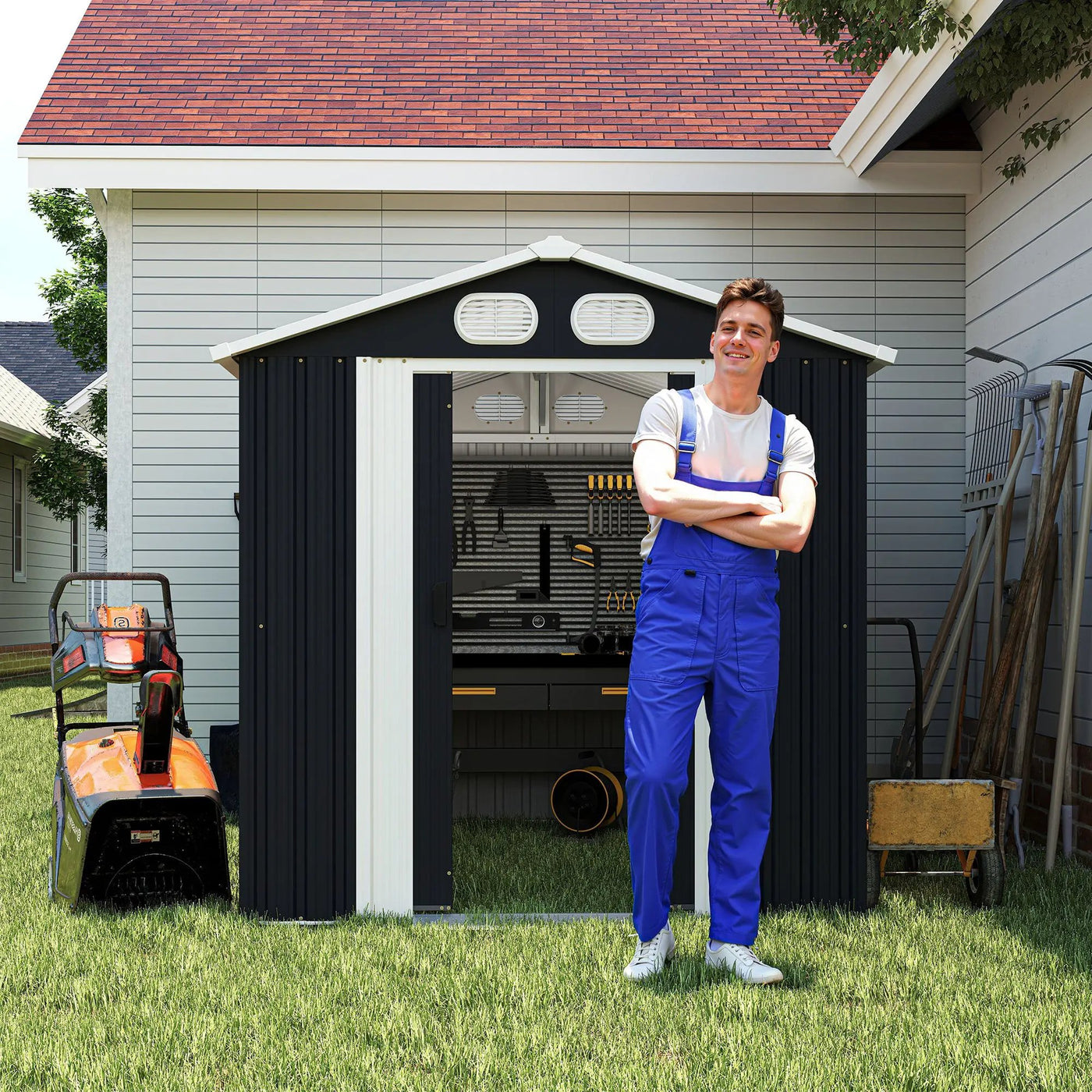 Campcraft 8x6 FT Outdoor Metal Storage Shed by HouseOfZazla
