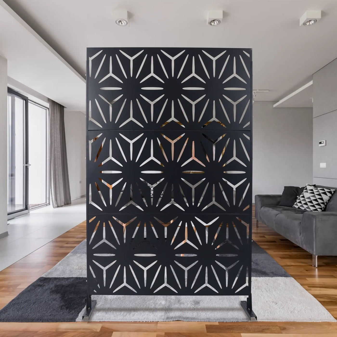 Outdoor & Indoor Metal Privacy Screen, Freestanding Decorative Panels by HouseOfZazla