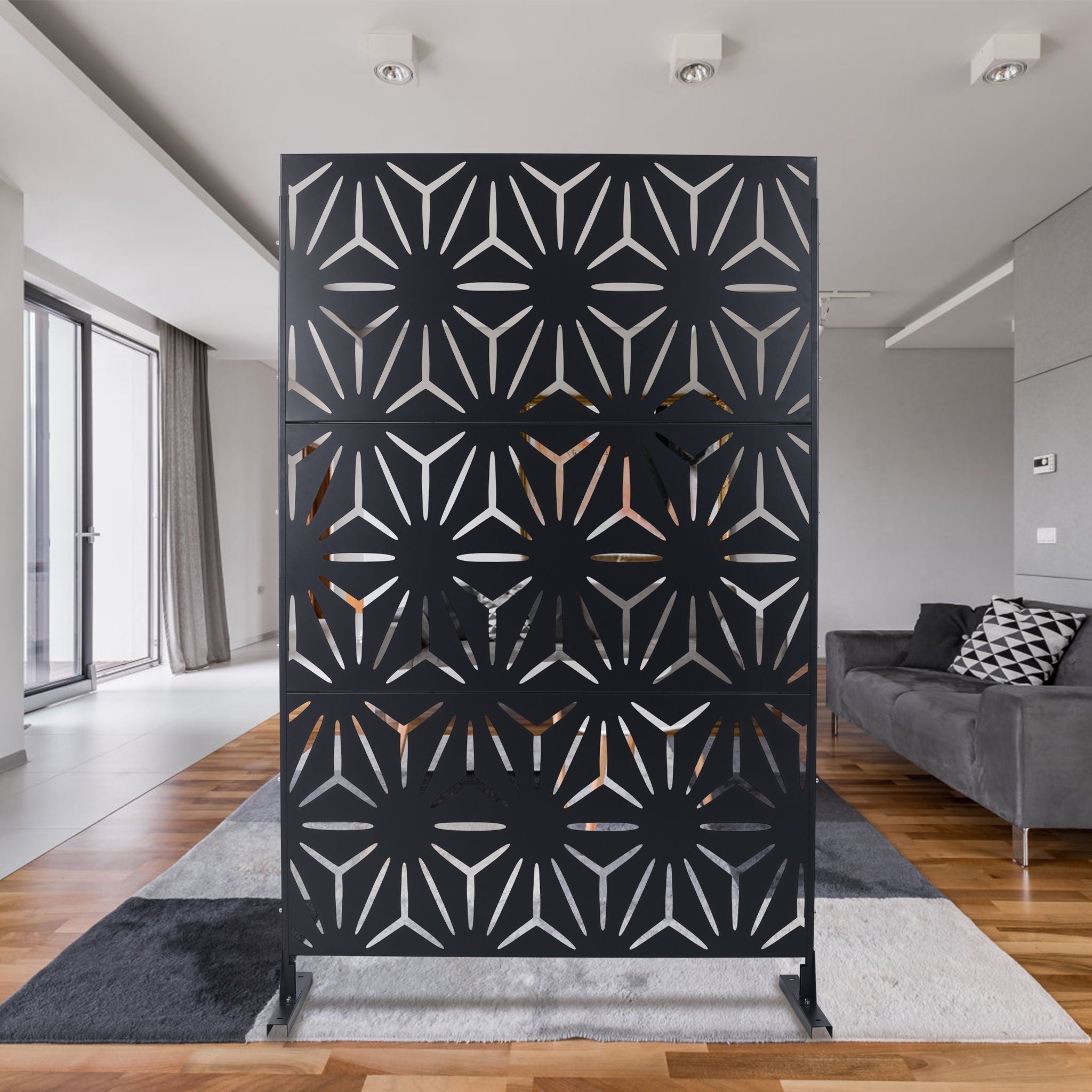 Outdoor & Indoor Metal Privacy Screen, Freestanding Decorative Panels by HouseOfZazla