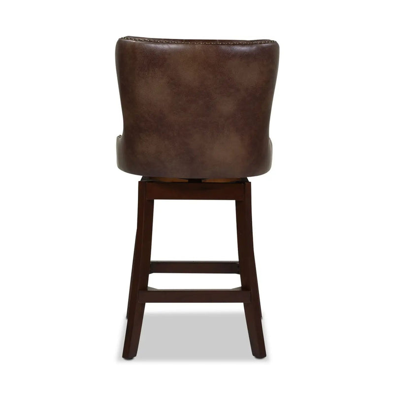 Holmes - Tufted High Back 360 Swivel Counter Height Barstool by HouseOfZazla