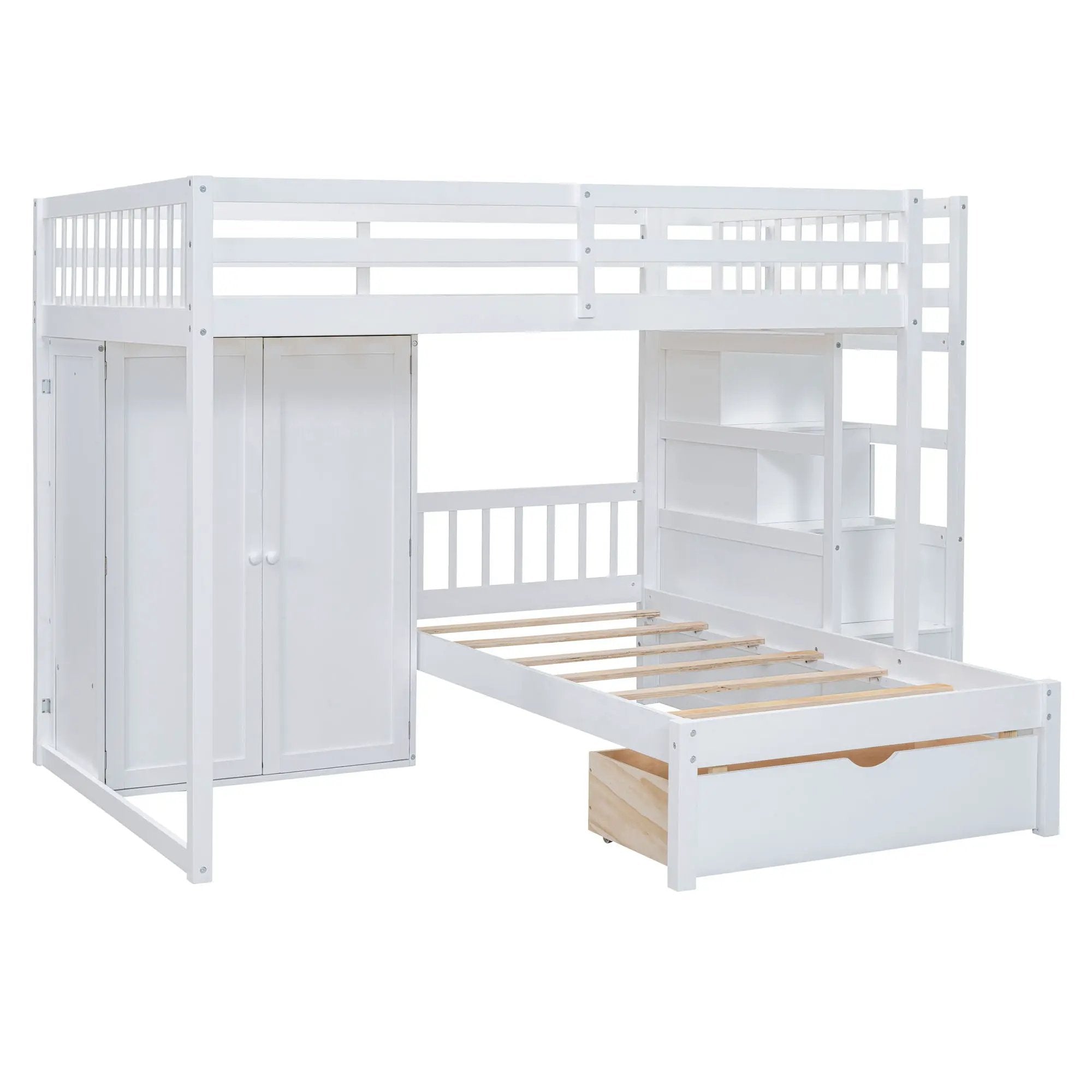 Bunk Bed With Wardrobe, Drawers by HouseOfZazla