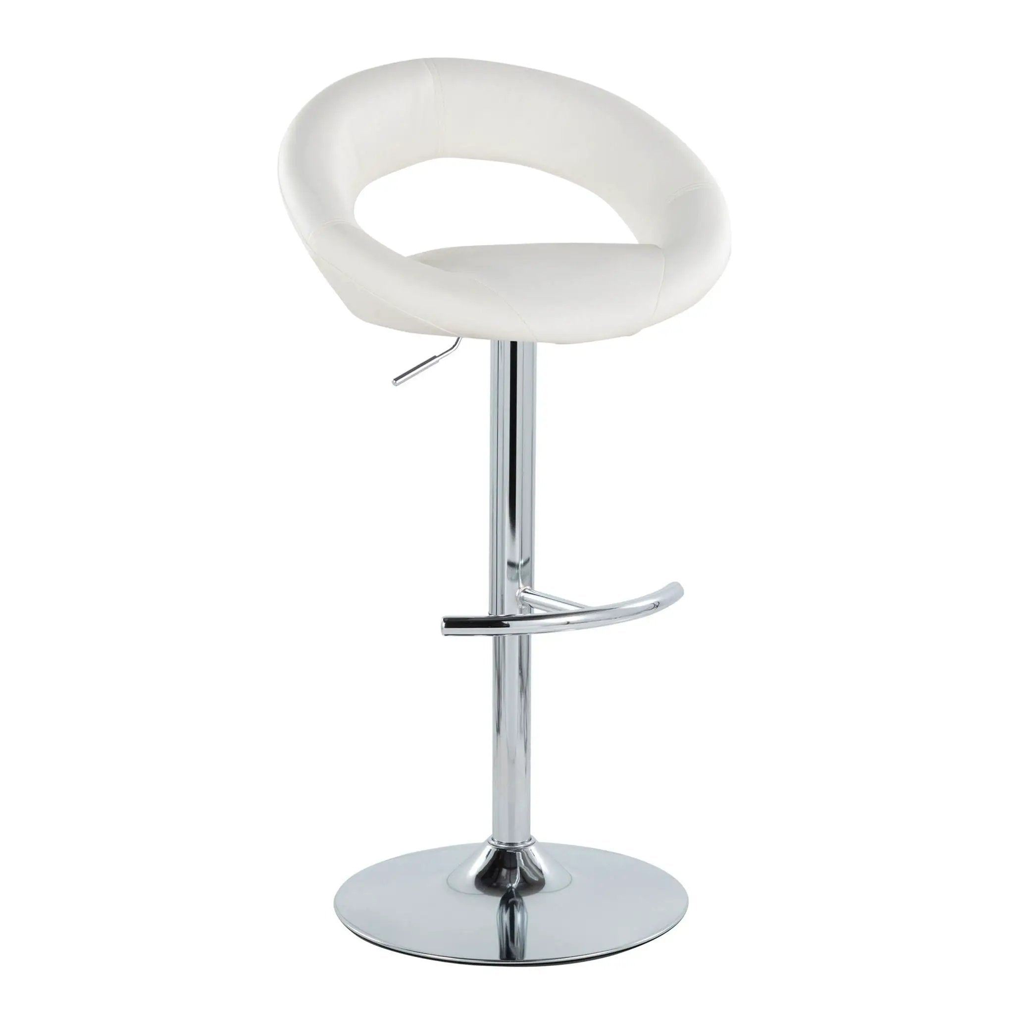 Posh - Contemporary Adjustable Barstool With Swivel With Rounded T Footrest (Set of 2) by Unique Piece Furniture