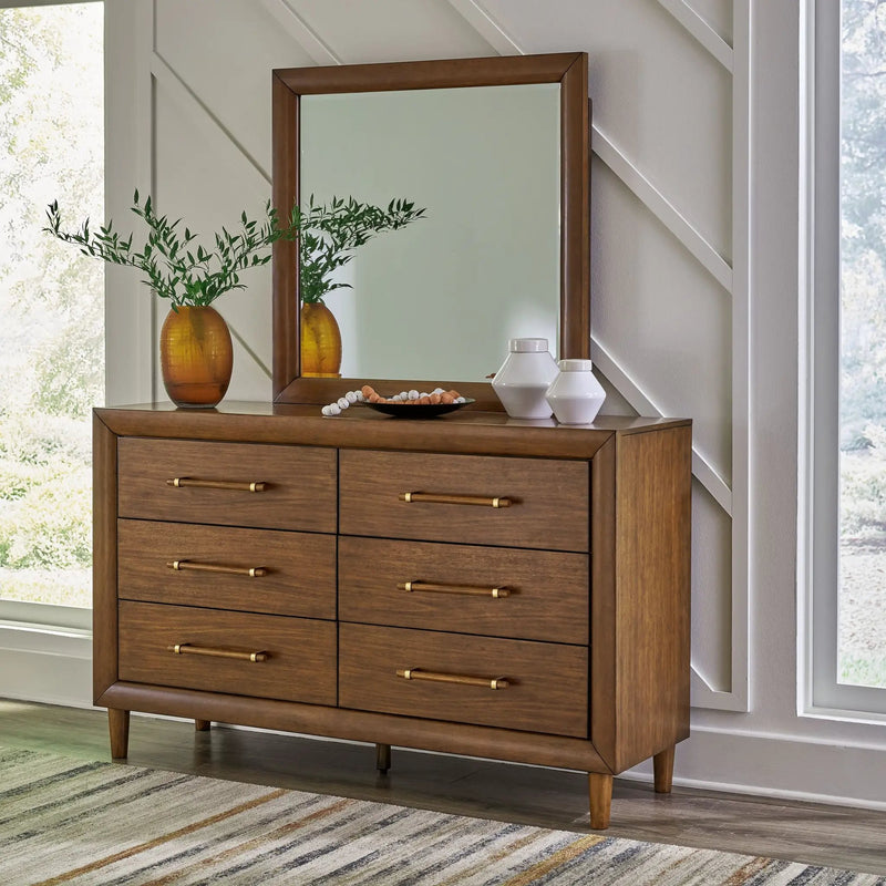 Lyncott - Dresser And Mirror - Brown by Unique Piece Furniture