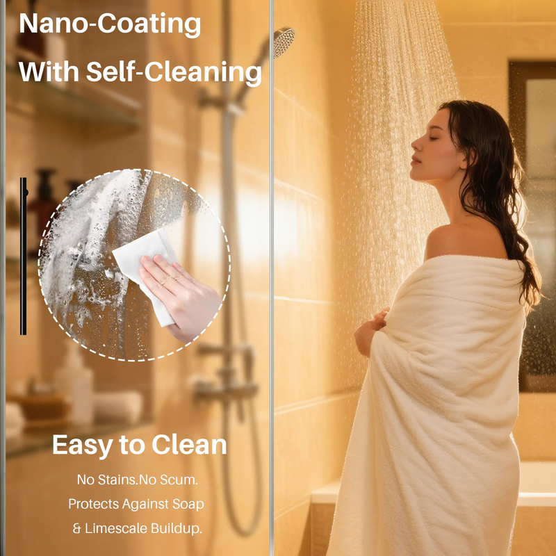 Frameless Sliding Shower Door, 44-48 in W x 75 in H by HouseOfZazla