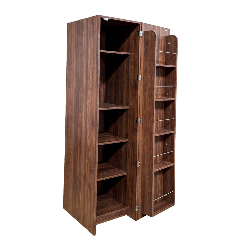Freestanding Buffet Cupboards Sideboard With Doors & Shelves, Kitchen Pantry Storage Cabinet - Walnut by HouseOfZazla