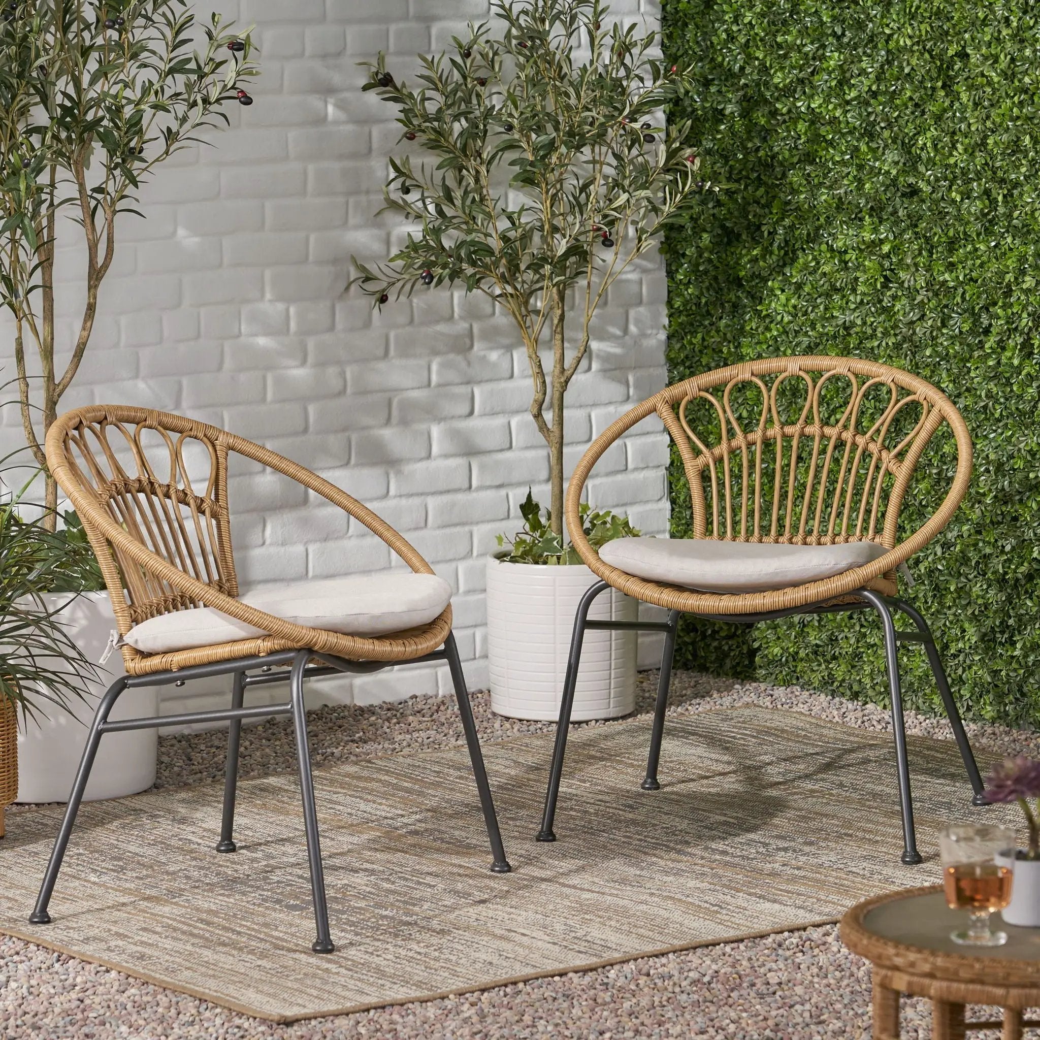 Banya Chair Set of 2 - Light Brown by HouseOfZazla