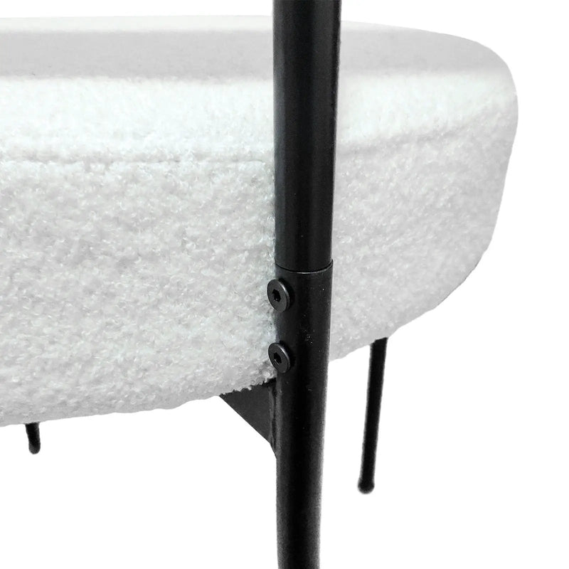 Mid-Century Modern Dining Chair With Curved Backrest