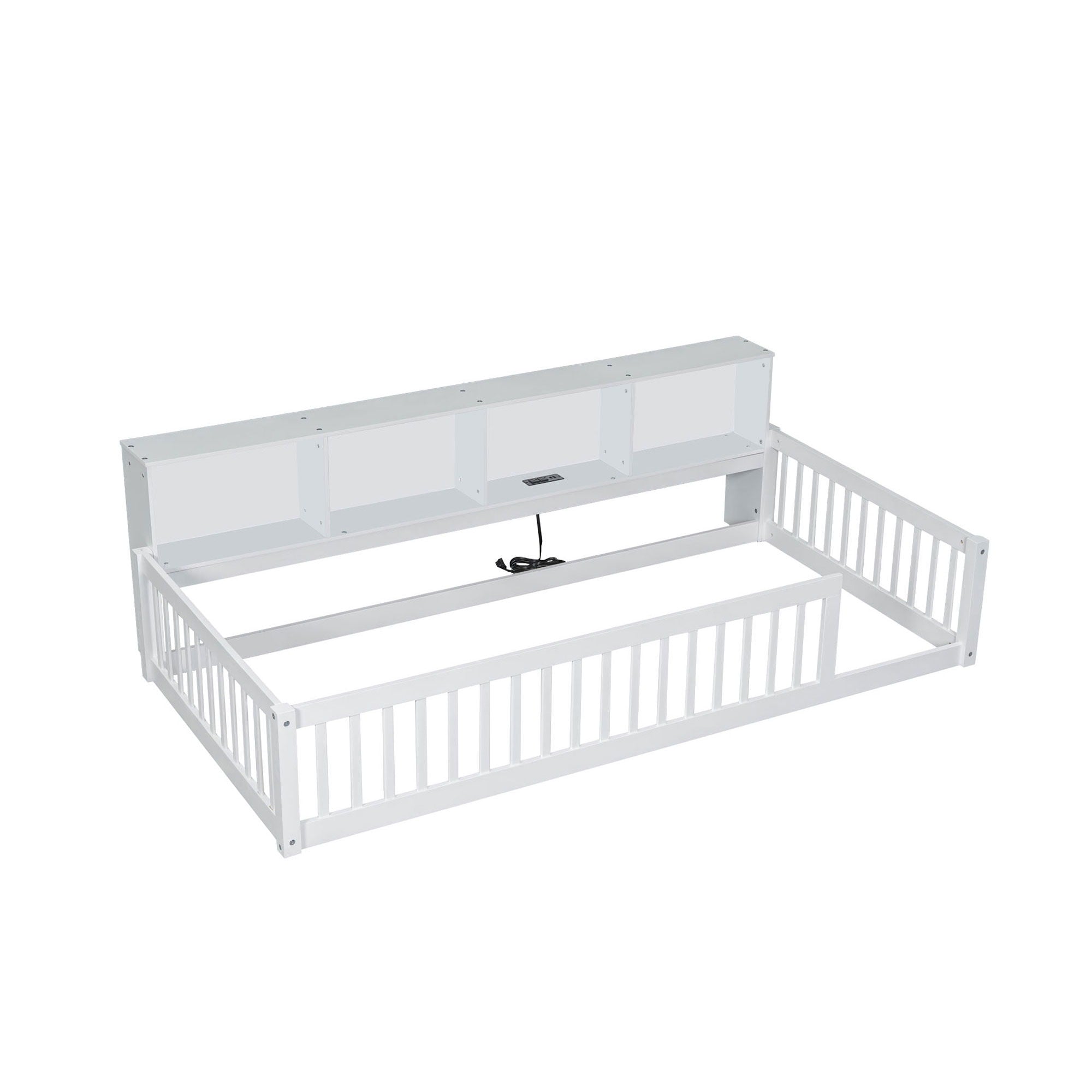 Floor Bed With Storage Cabinets And USB Ports by HouseOfZazla