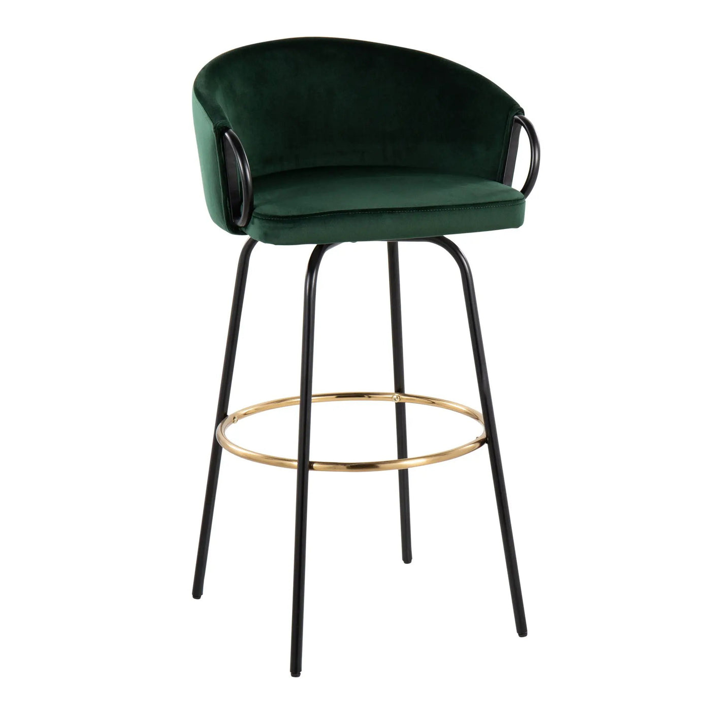 Claire - Contemporary / Glam Barstool With Footrest (Set of 2) by HouseOfZazla
