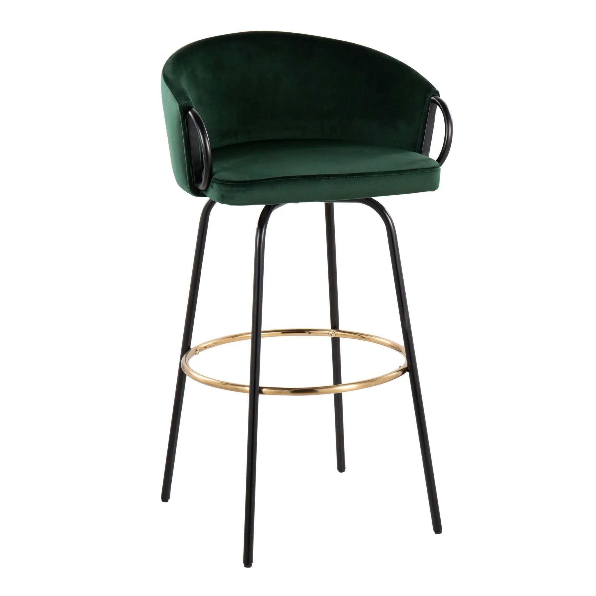 Claire - Contemporary / Glam Barstool With Footrest (Set of 2) by Unique Piece Furniture