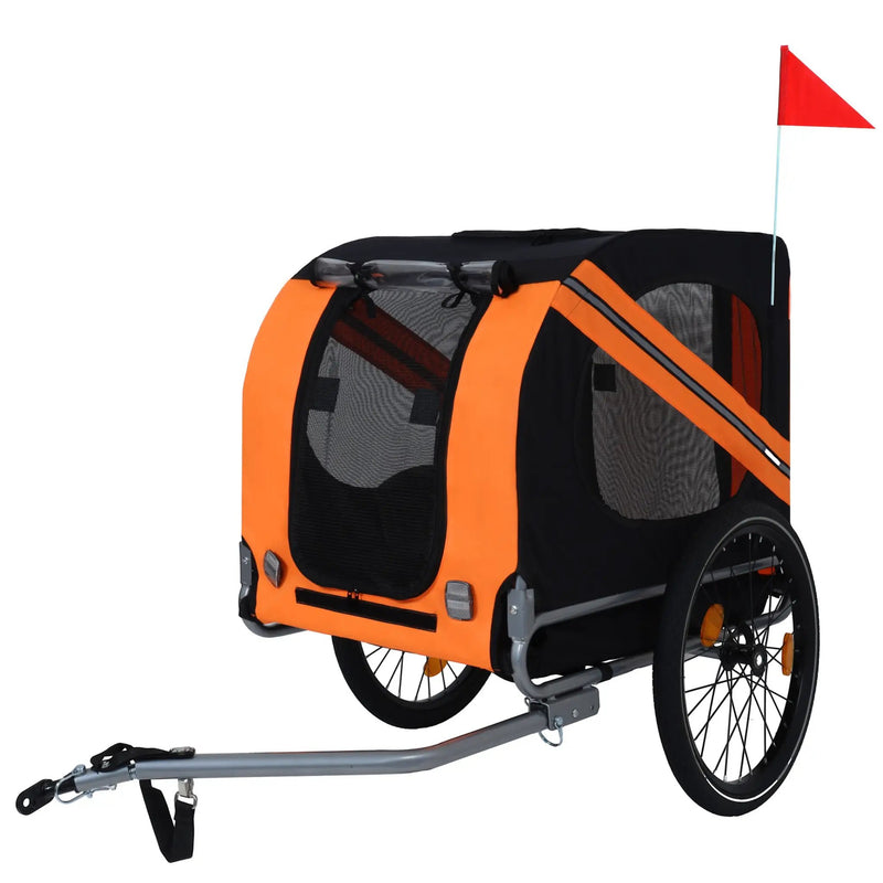 Large Folding Bike Trailer for Dogs – 66Lb Capacity All-Terrain Pet Carrier by HouseOfZazla
