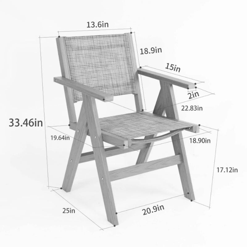 2 Piece HIPS Outdoor Dining Chair Perfect For Patio Meal Togethers & Garden Brunch Relaxation Moments by HouseOfZazla