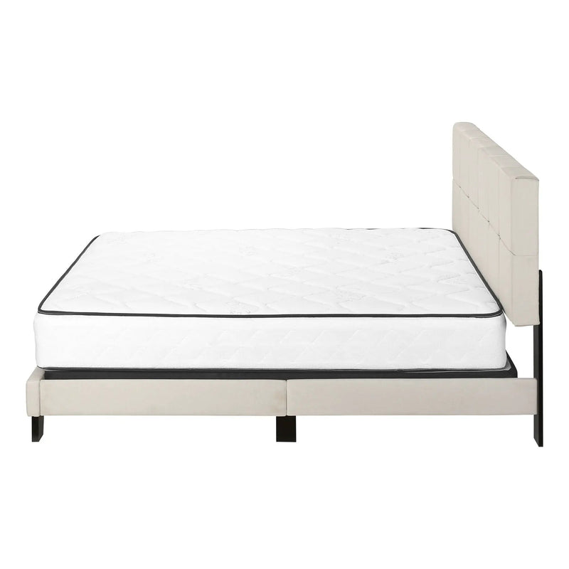 Queen Size Bed, Upholstered, Transitional - Beige by Unique Piece Furniture