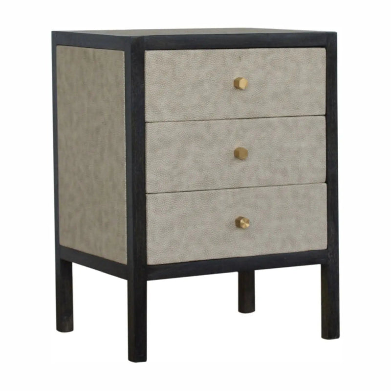 Nightstand, 3 Drawer - Black by HouseOfZazla