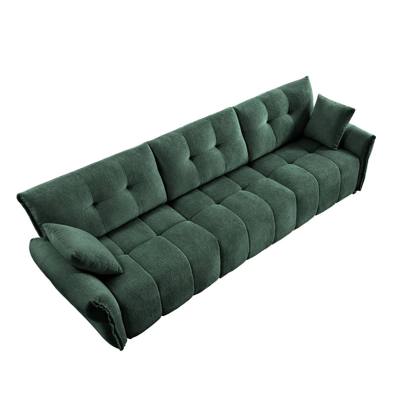 3-Seater Sofa Set with Pillows - Premium Chenille Design by HouseOfZazla