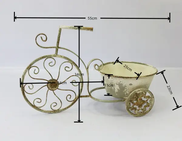 Rustic Bicycle Metal Wire Wall Planter Basket by HouseOfZazla