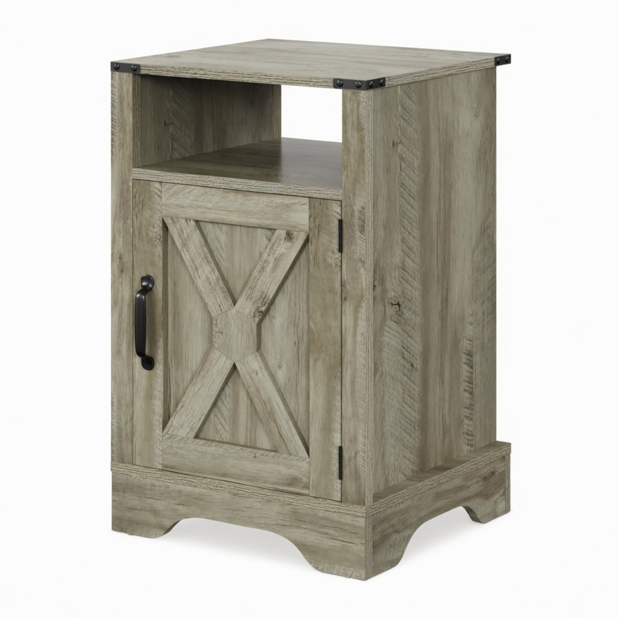 Farmhouse Nightstand, Charging Station & Storage by HouseOfZazla