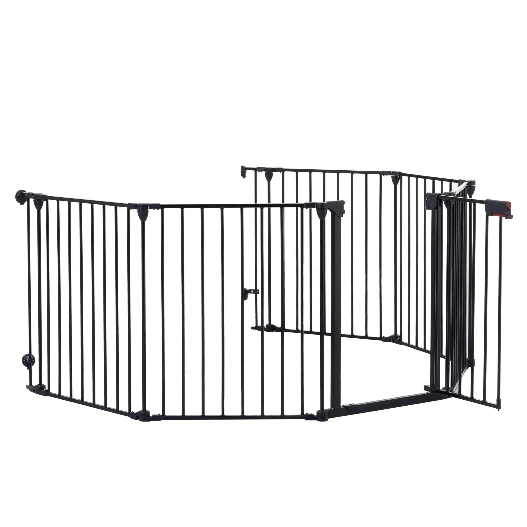 Adjustable Safety Gate Play Yard Metal Doorways Fireplace Fence Christmas Tree Fence Gate For House Stairs Gate Prohibited Area Fence by HouseOfZazla