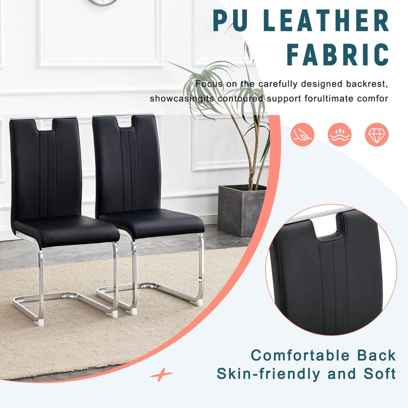 Bow Shaped Chairs, Ergonomic Design, Non Slip Base by Unique Piece Furniture