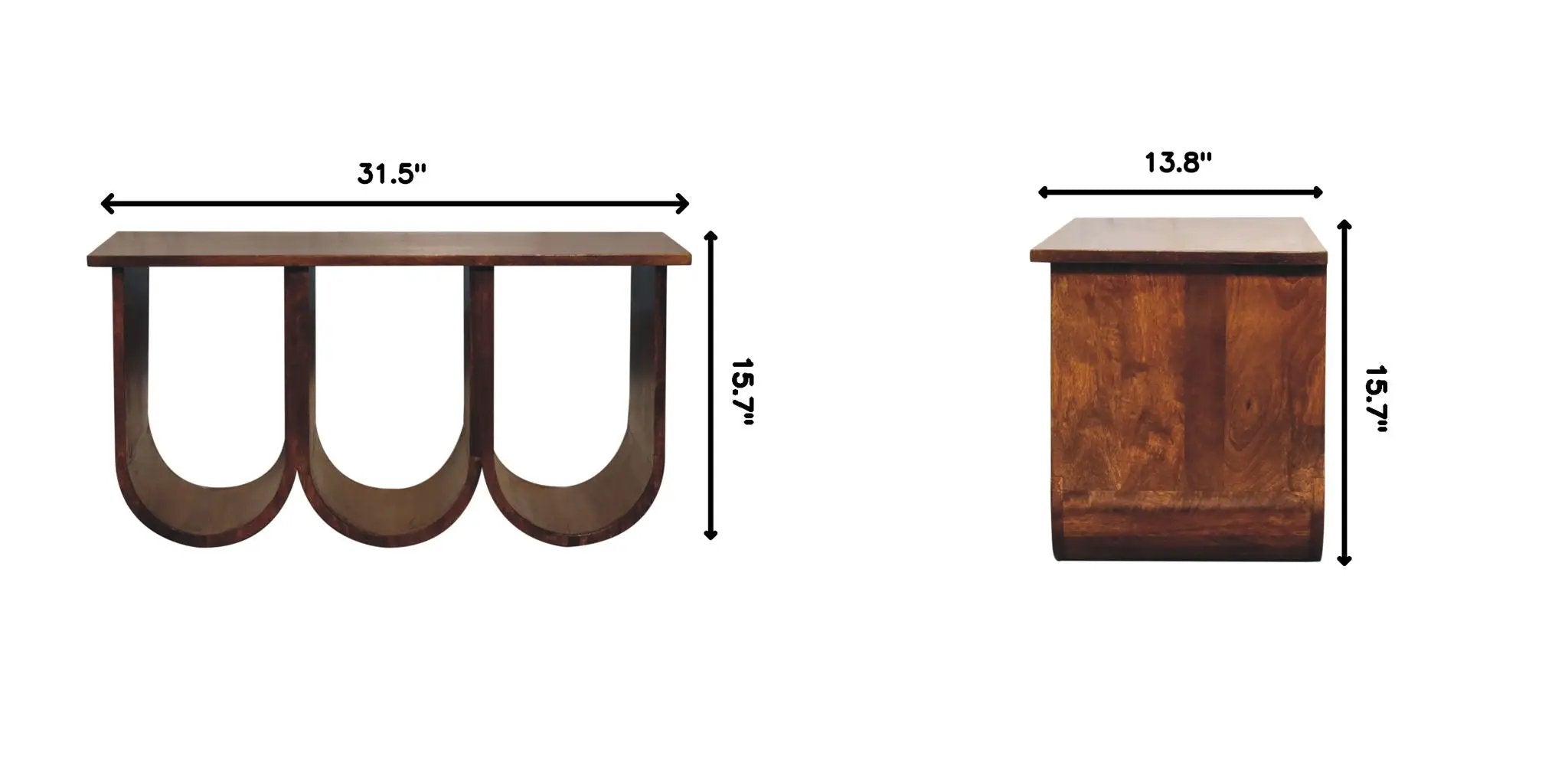 Triple Open Style Coffee Table - Beige / Brown by HouseOfZazla