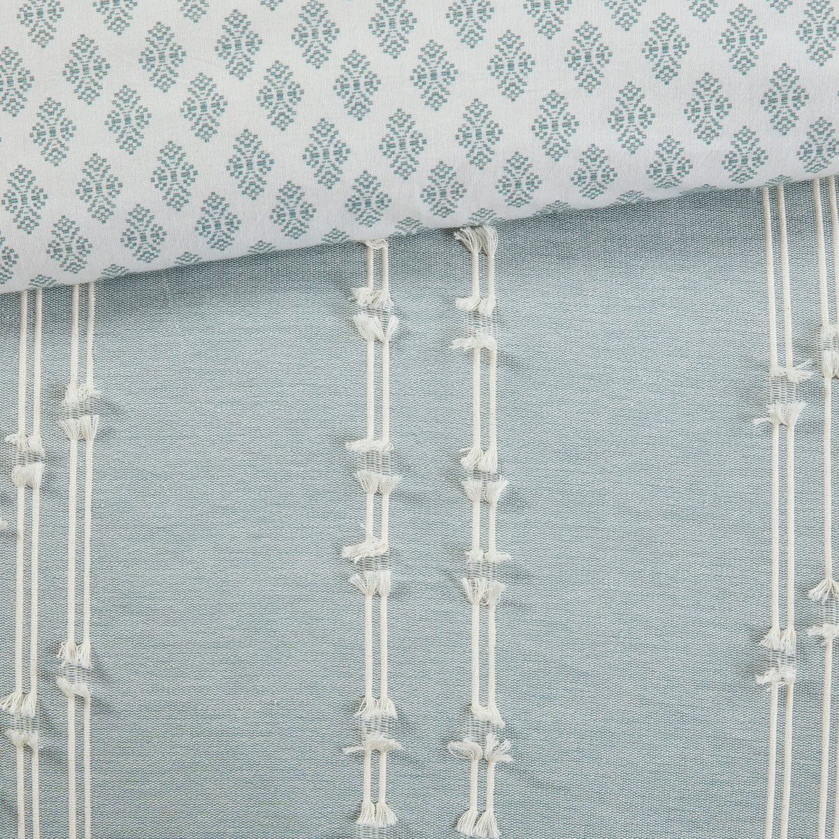 Full/Queen 3 Piece Cotton Jacquard Duvet Cover Set by HouseOfZazla