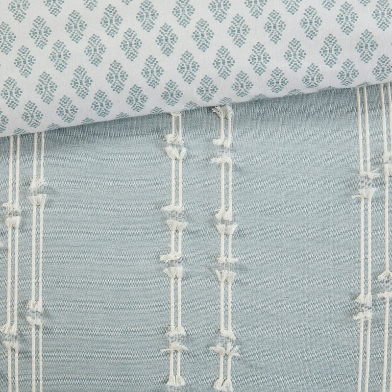 Full/Queen 3 Piece Cotton Jacquard Duvet Cover Set by HouseOfZazla