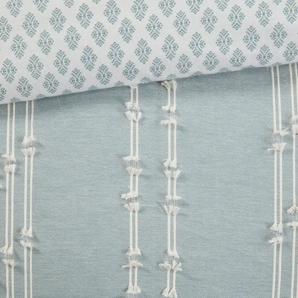 King/Cal King 3 Piece Cotton Jacquard Duvet Cover Set by HouseOfZazla