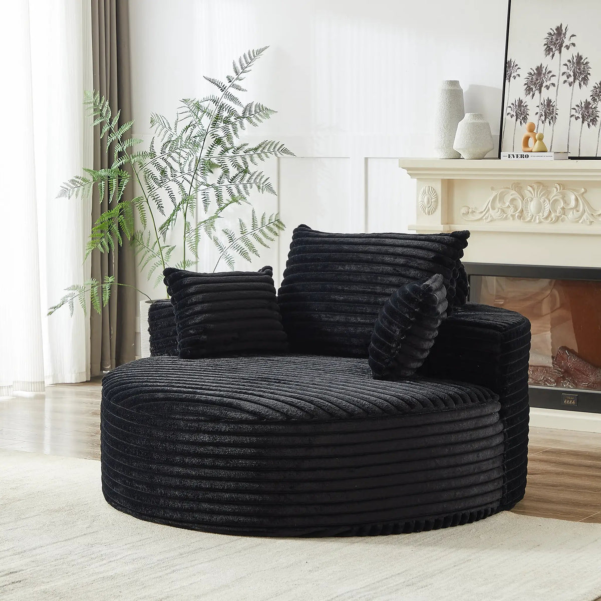 Fluffy Modern Sleeper Chair in Corduroy by HouseOfZazla