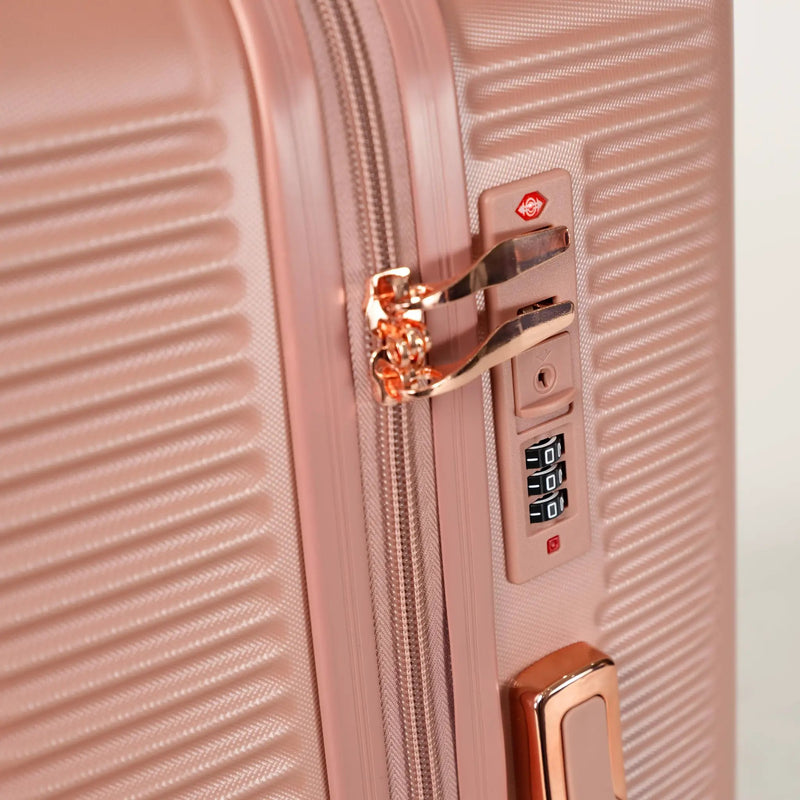 4-Piece Hard ABS Luggage Set with 360° Dual Rotating Wheels by HouseOfZazla