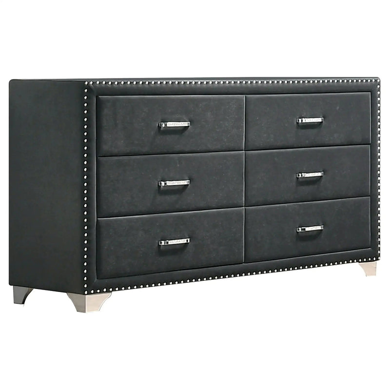 Melody 4-piece California King Bedroom Set Grey by Unique Piece Furniture