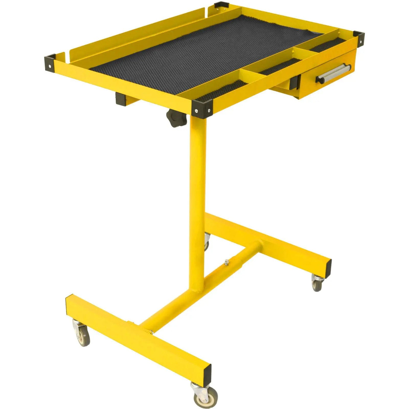Adjustable Tear Down Work Table With Drawer For Garages, Repair Shops, And Diy, Portable, (4) 2.5" Swivel Casters, 220 Pound Capacity, Rubber Corners, Heavy Duty Steel by Unique Piece Furniture