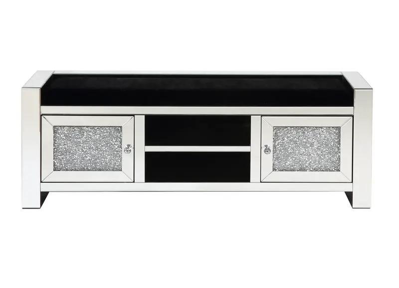 Noralie - 59" Bench With Storage - Mirrored & Faux Diamonds by Unique Piece Furniture