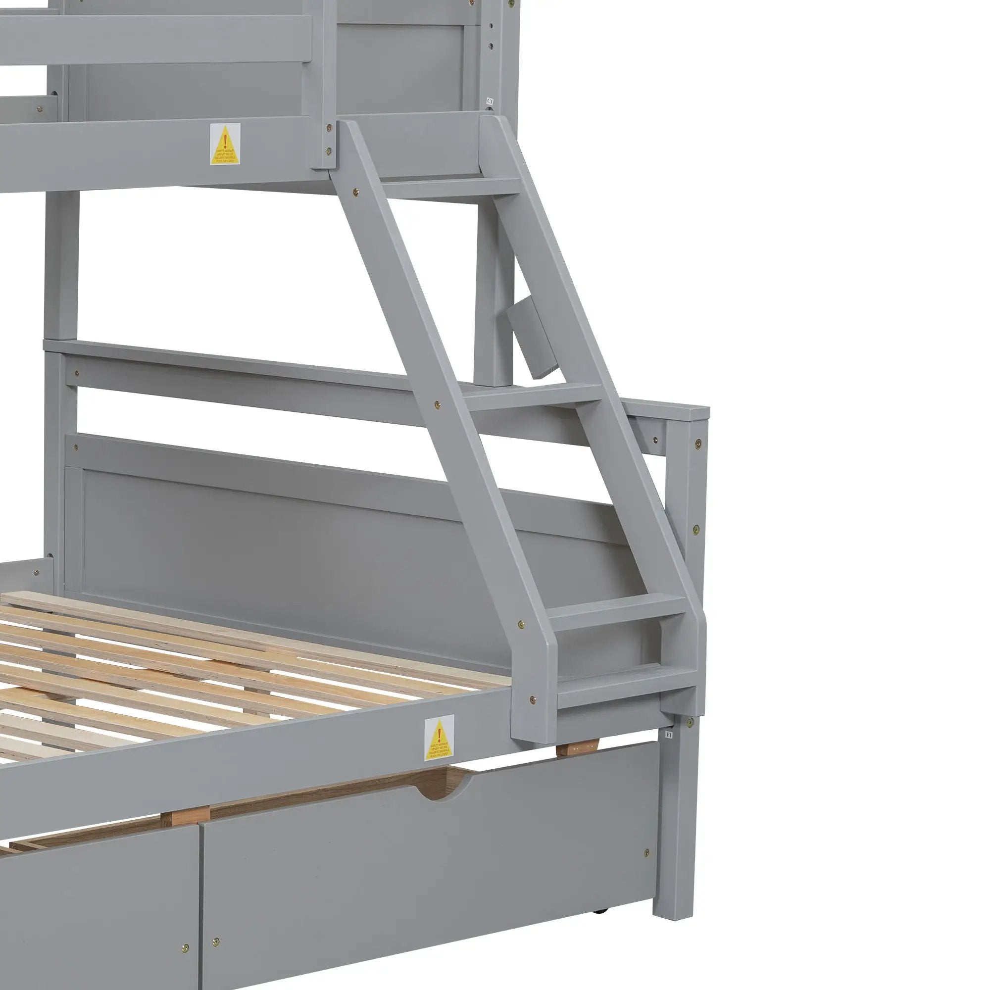 Bunk Bed With Ladder And Safety Guardrail by Unique Piece Furniture