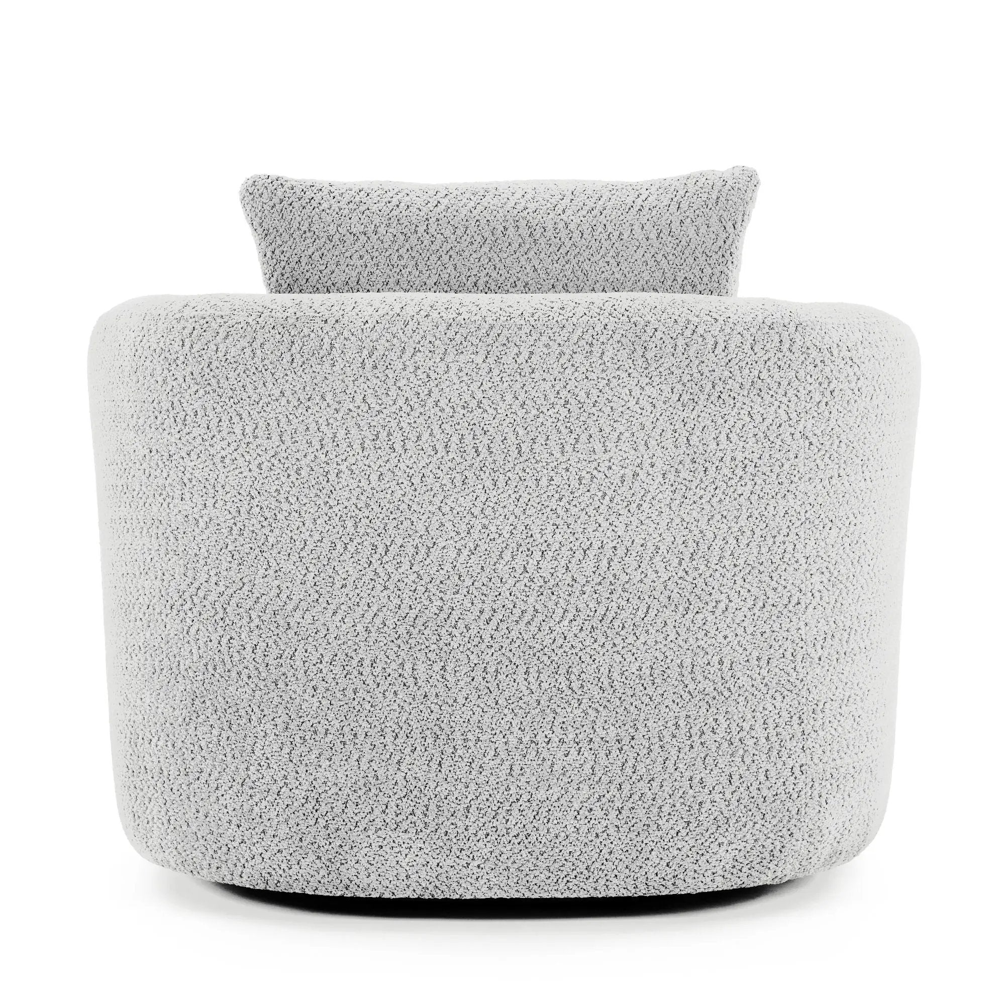 360° Swivel Barrel Sofa Chair With Throw Pillow, Upholstered Accent Chair by HouseOfZazla