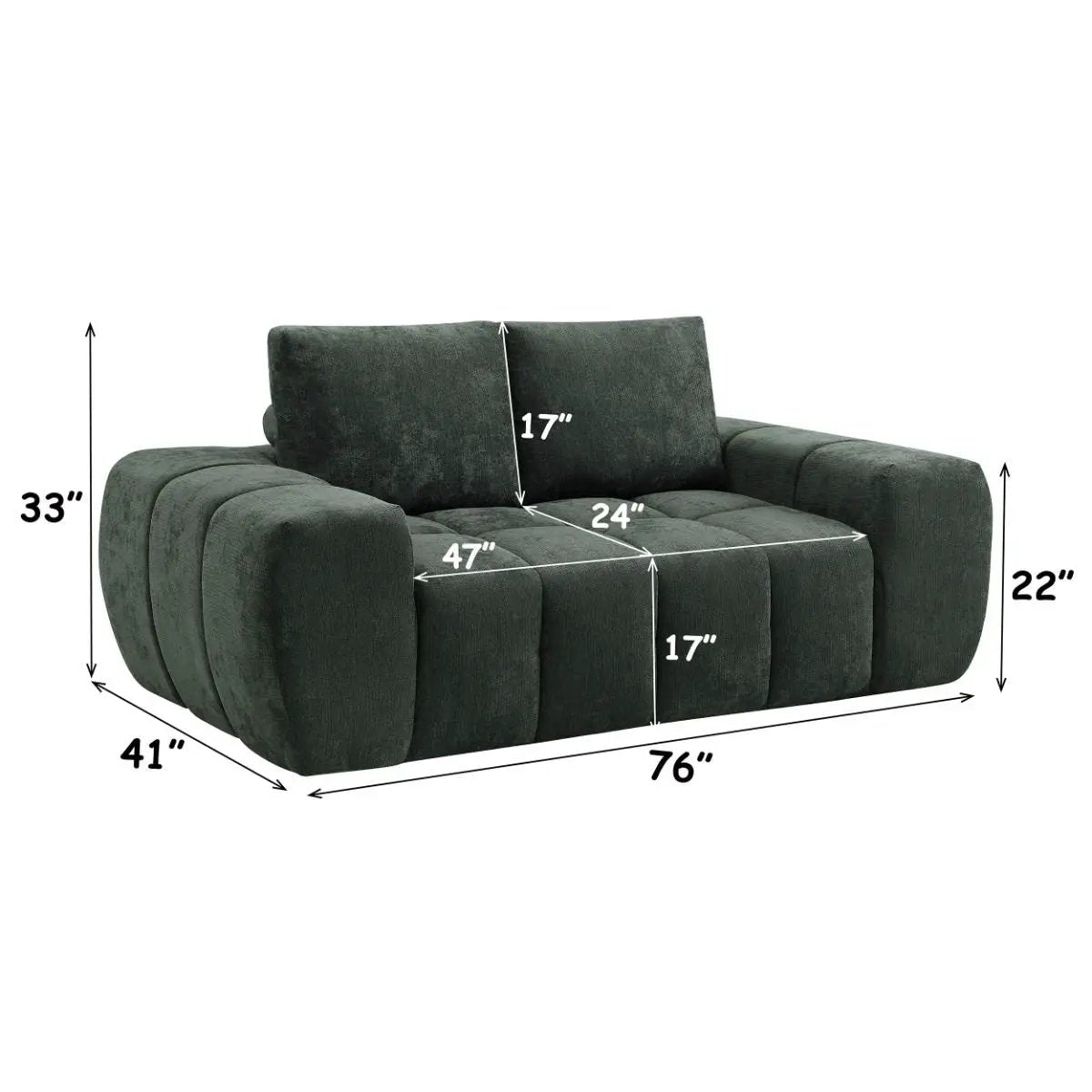 Medwin - Loveseat - Green by Unique Piece Furniture