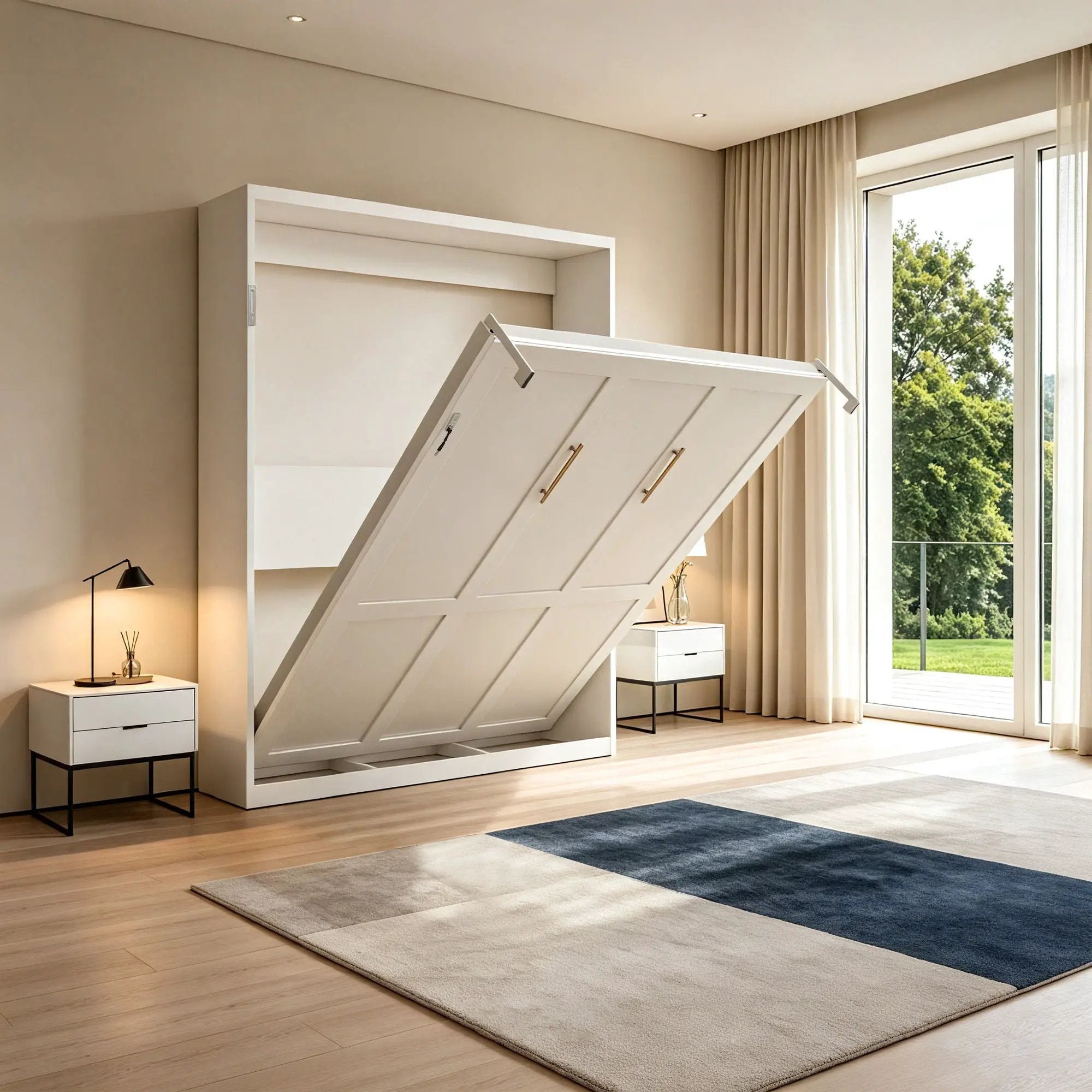Folding Vertical Murphy Wall Bed by HouseOfZazla