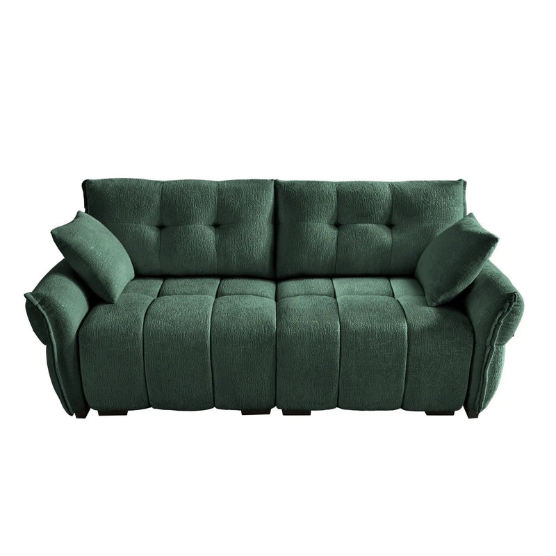Modern Sofa & Pillows, Textured Cover, High Rebound Cushions by HouseOfZazla
