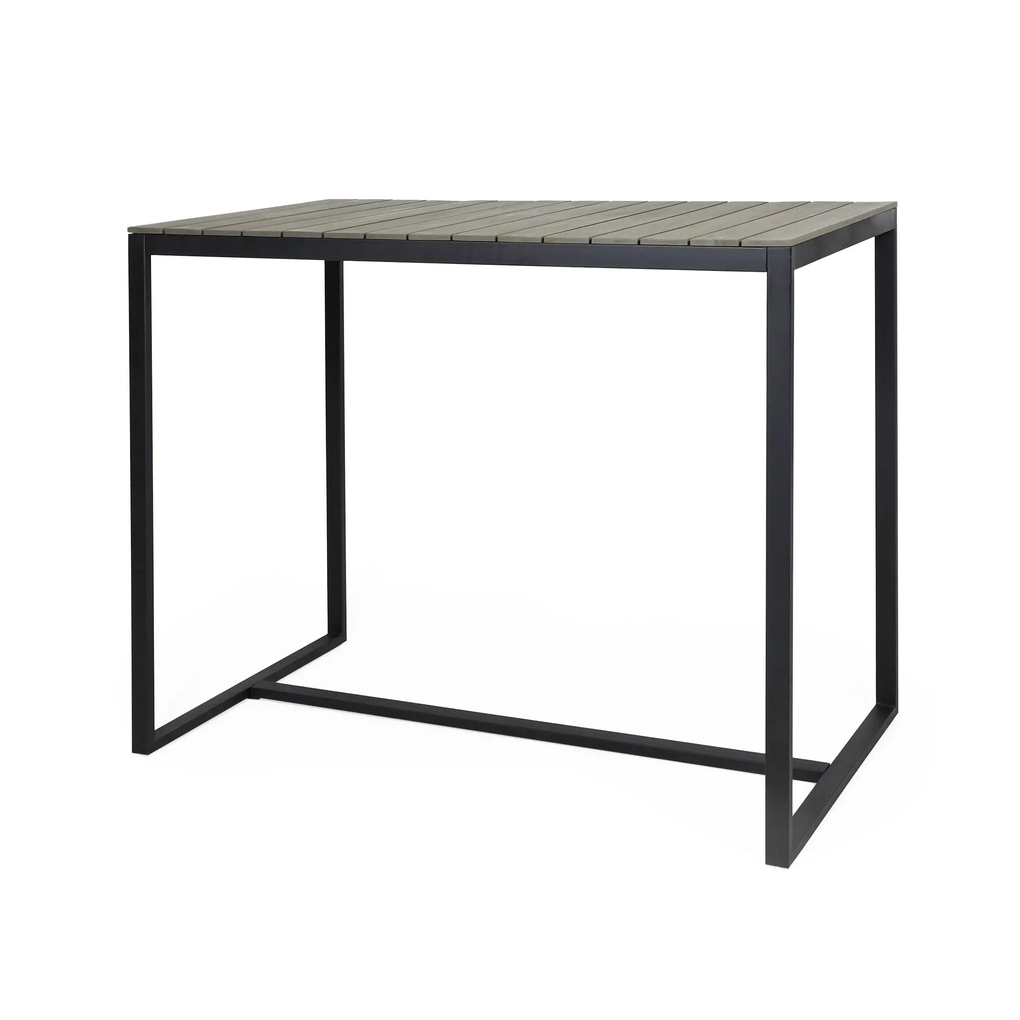 Ernesto Outdoor Industrial Acacia Wood Bar Table by HouseOfZazla