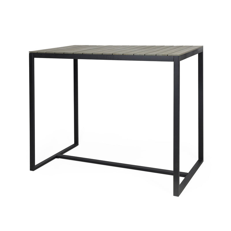 Ernesto Outdoor Industrial Acacia Wood Bar Table by HouseOfZazla