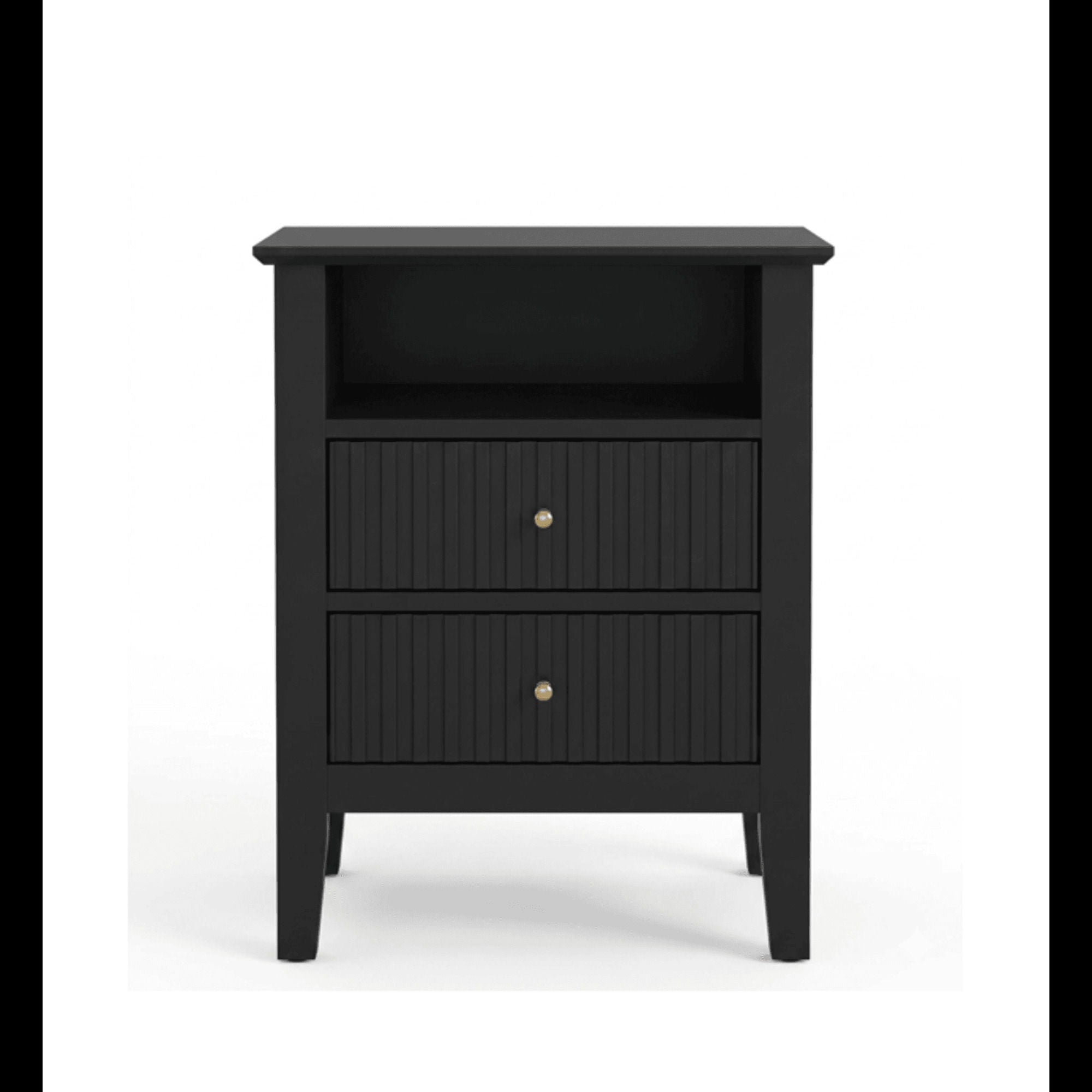 Fluted Nightstand With 2 Drawers by HouseOfZazla
