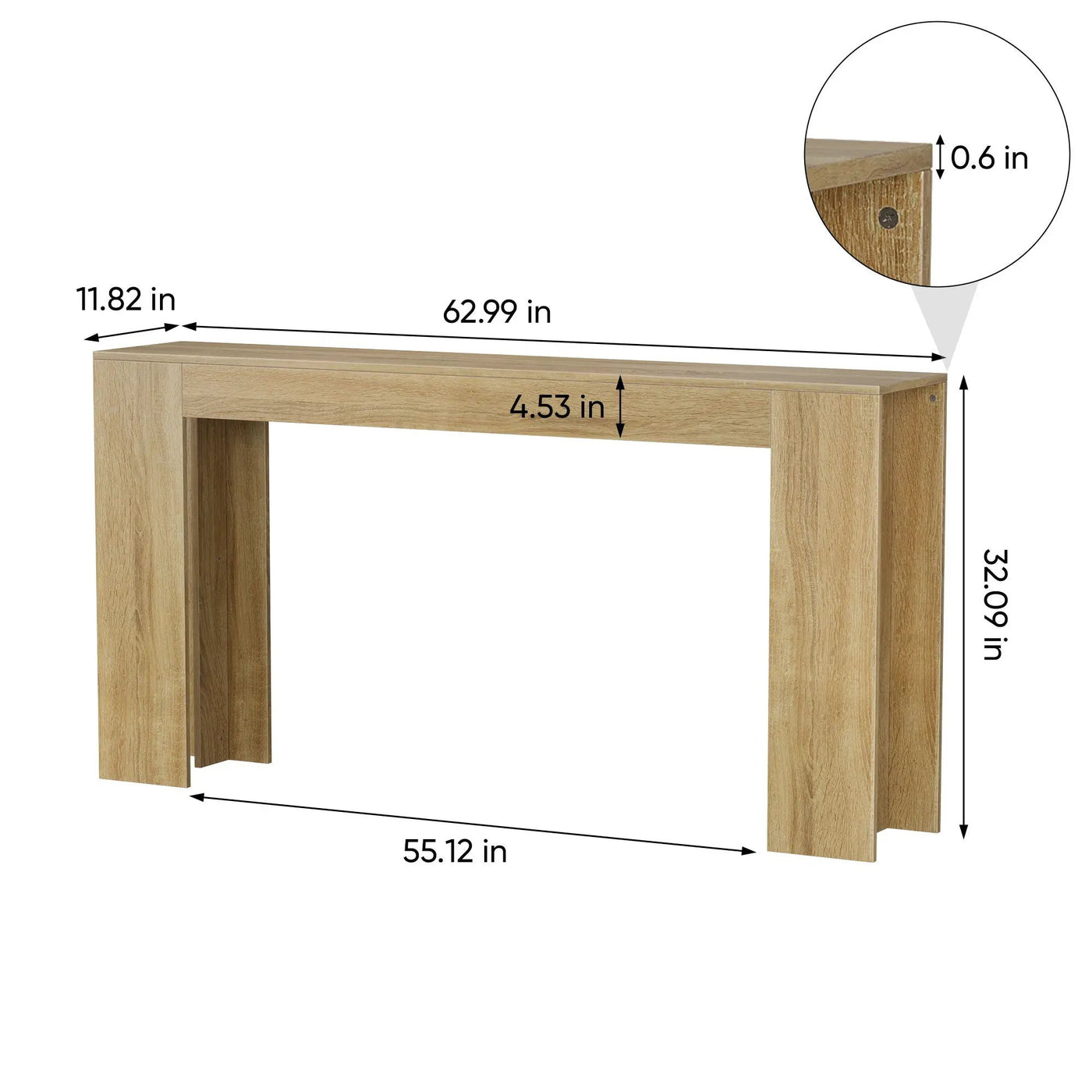 Farmhouse Style Extra Long Walnut Console Table by HouseOfZazla
