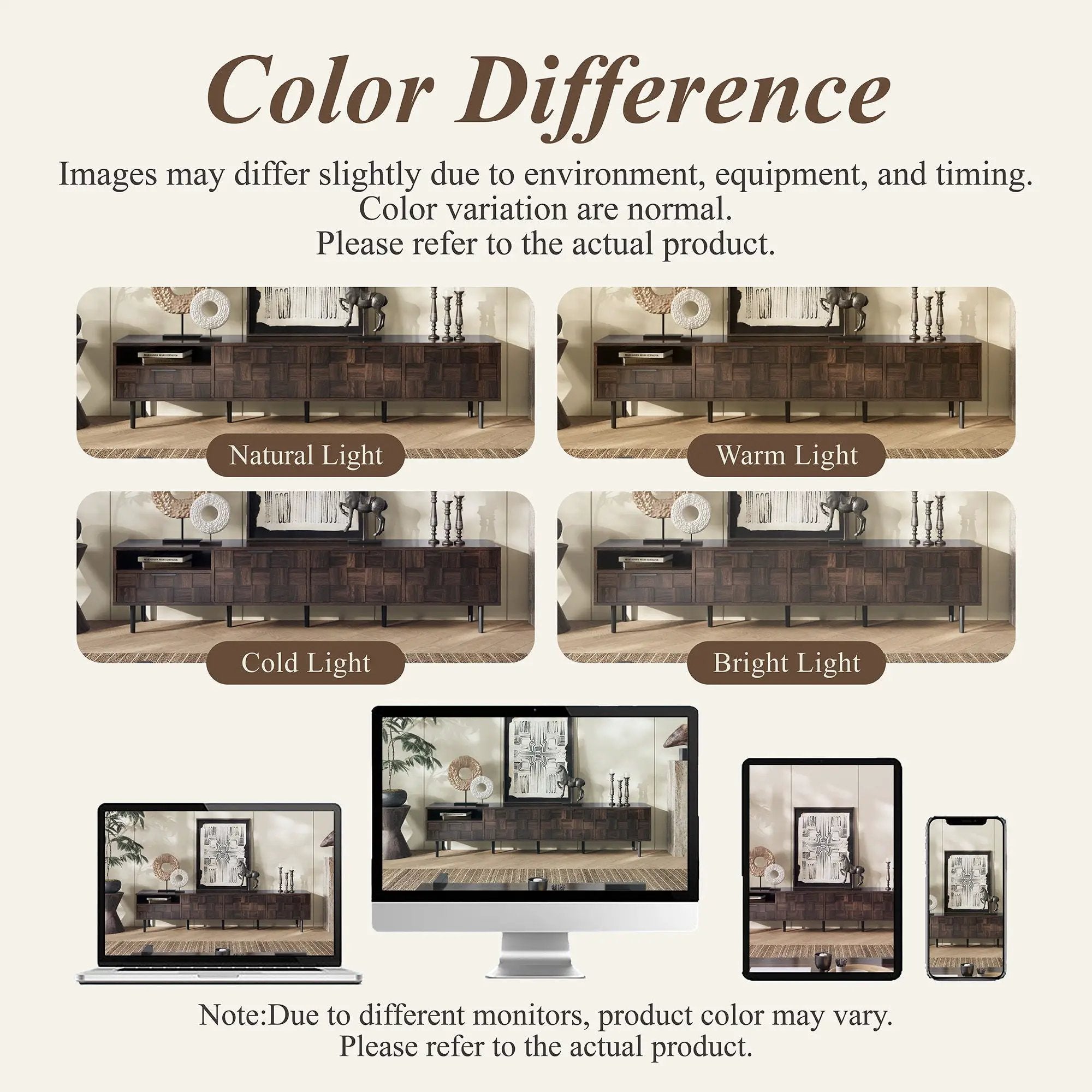 78" TV Stand With Storage Cabinets For Living Room - Walnut