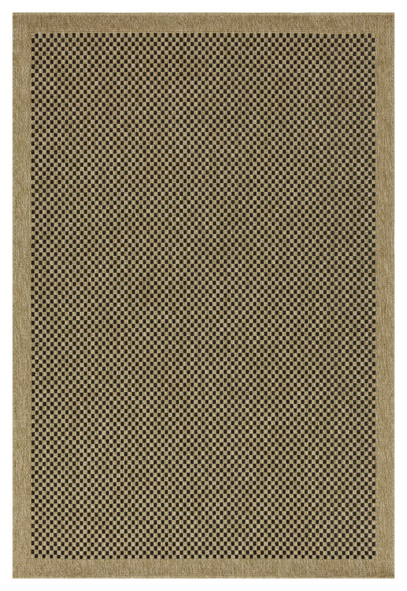 Earth GC_NTL1003 Jute/Black 5 ft. 3 in. x 7 ft. 3 in. Indoor/Outdoor Area Rug by HouseOfZazla