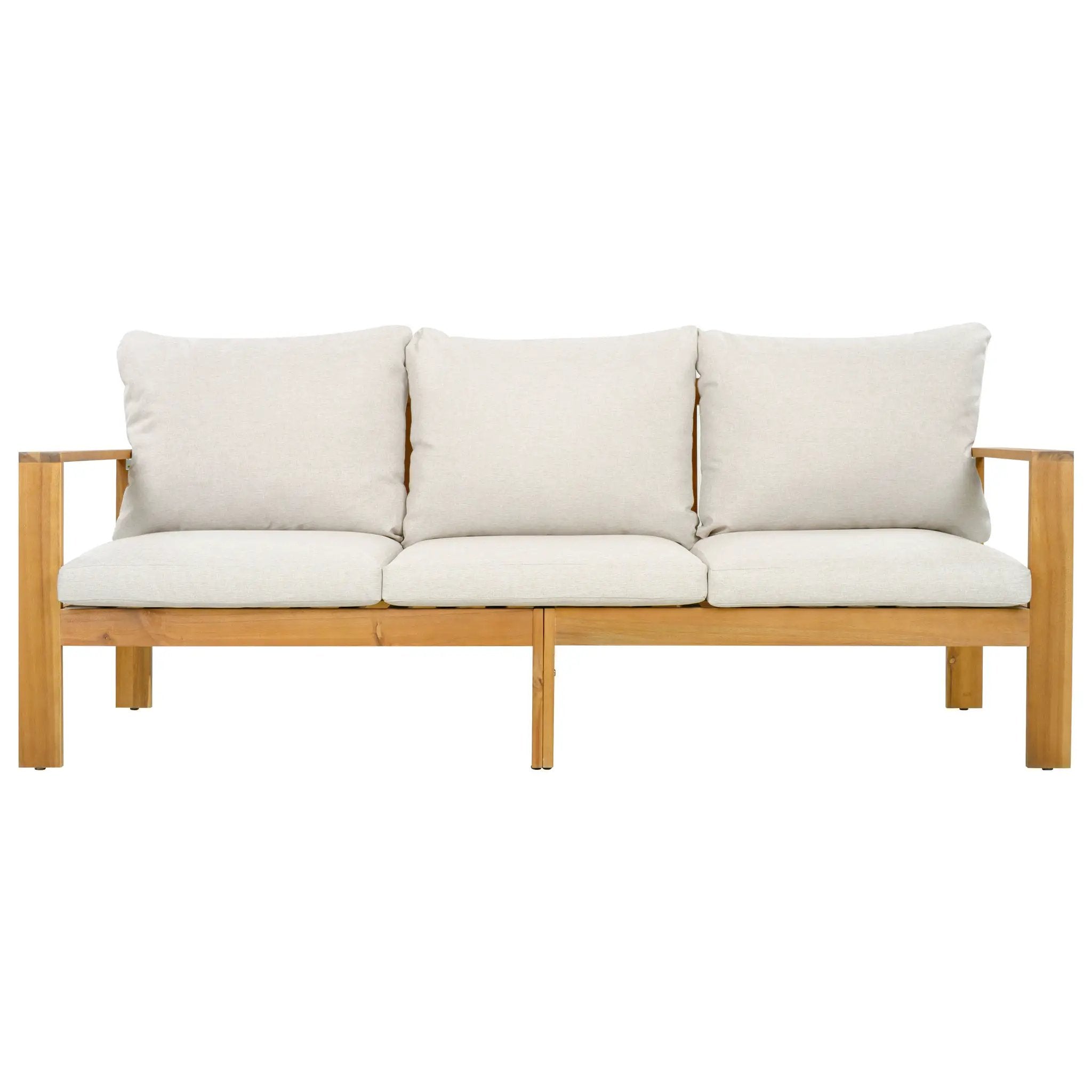 Outdoor 3pcs Acacia Sectional Patio Sofa Set by HouseOfZazla