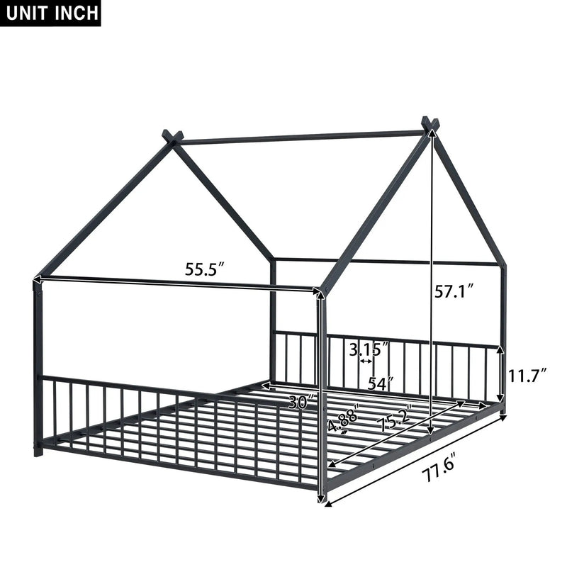 Metal House Bed by HouseOfZazla