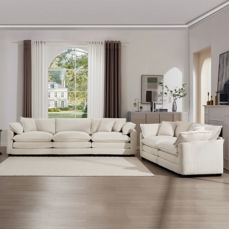 Elegant Oversized Sectional Sofa Set With Deep Seats And Flexible Layout by Unique Piece Furniture