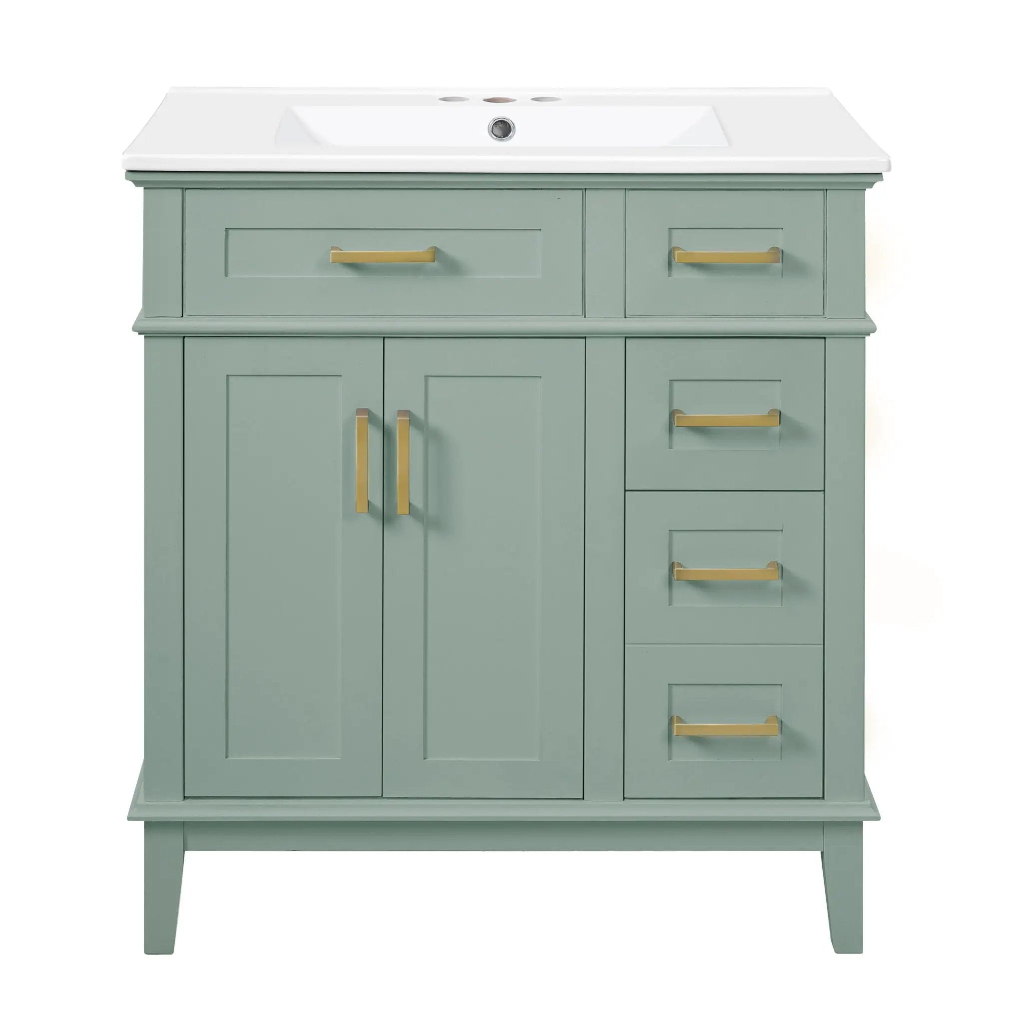 Modern Bathroom Vanity With Sink, Storage Cabinet, Soft Close Doors, Deep & Standard Drawers by Unique Piece Furniture