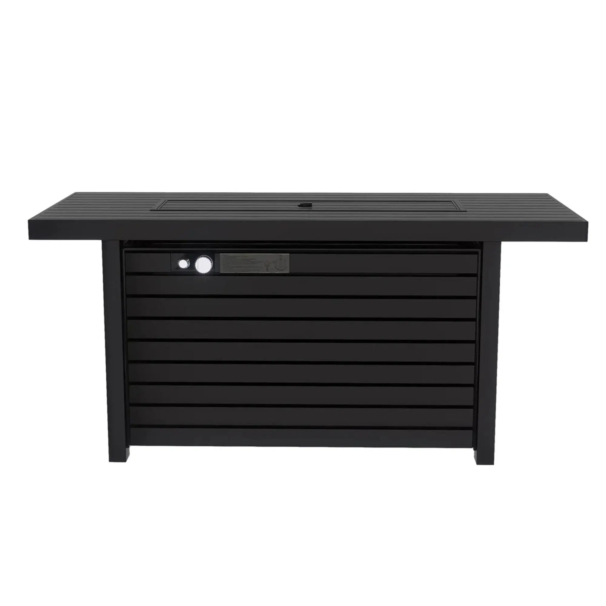 Outdoor Fire Pit Table & Lid - Black by Unique Piece Furniture